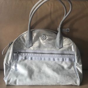 Silver Metallic Lululemon Bag